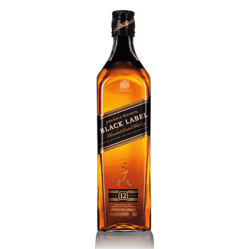 JOHNNIE WALKER BLACK LABEL BLENDED SCOTCH WHISKY 200ML