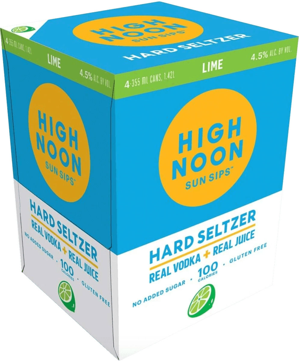 HIGH NOON VODKA SODA LIME 355ML CAN - 4 PACK 