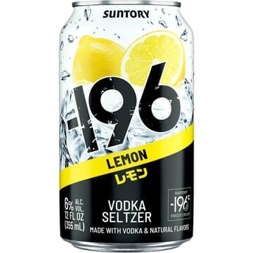 SUNTORY -196 LEMON VODKA SELTZER 355ML